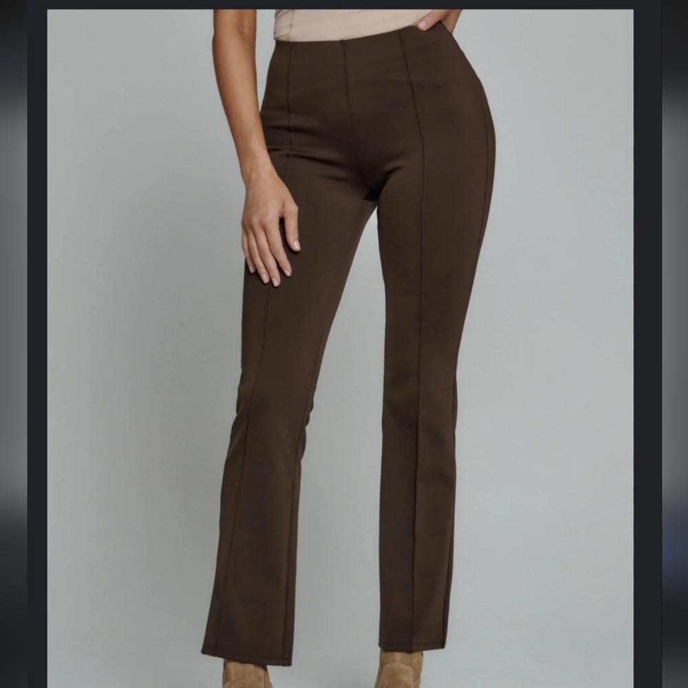 7 Diamonds Chocolate Brown Women's Flare Pants Sz. Large